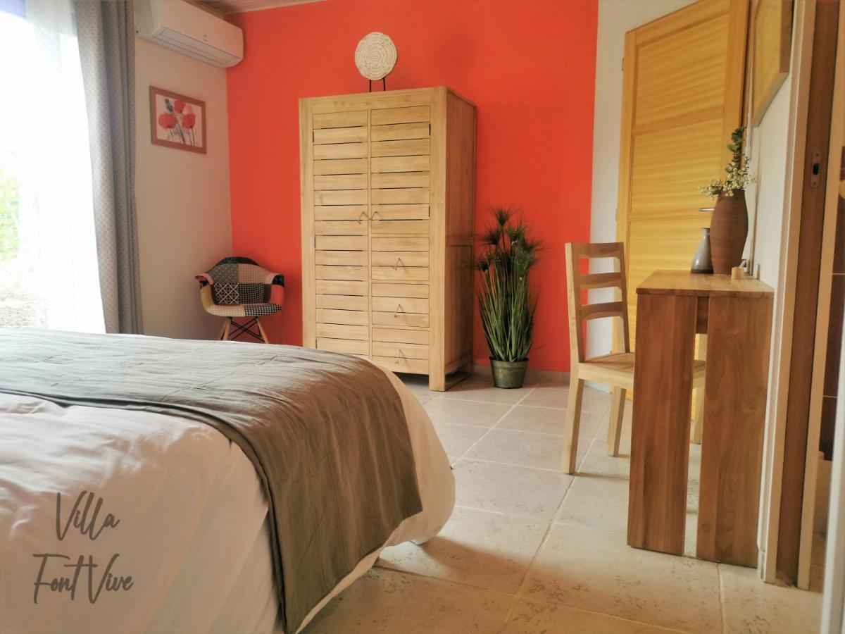 Villa Font Vive - Chambres D'Hotes Eco-Labellisees Avec Cuisine - Confort, Calme Et Vue Exceptionnels ! Grospierres Luaran gambar